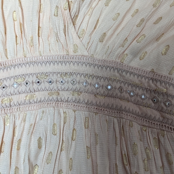 Sweet Magnolia Boho Peasant Orange Ombre Flutter Sleeve Tiered Maxi Dress - Picture 4 of 10